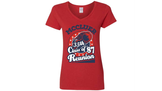 CLASS OF 87 LADIES V-NECK T-SHIRT